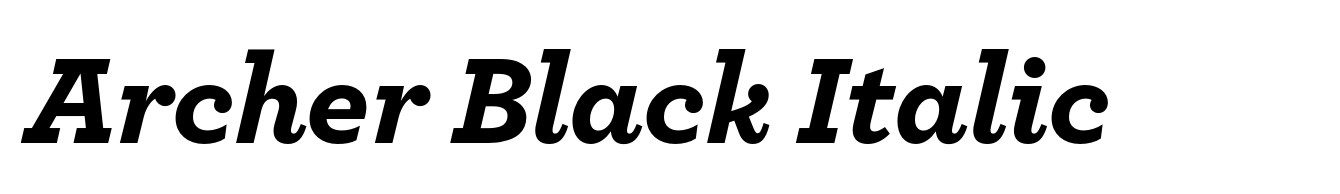 Archer Black Italic